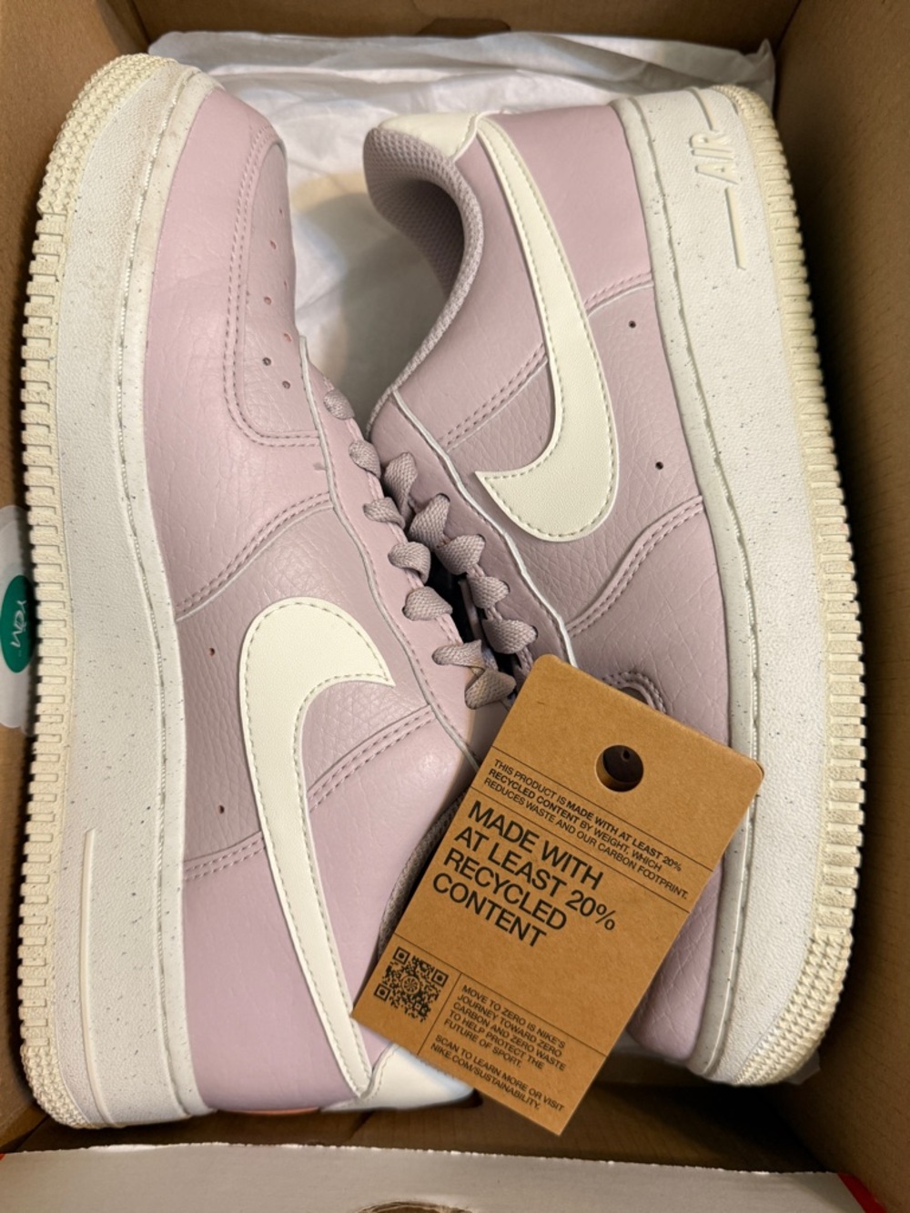 Nike Air Force One ‘07 Women’s 8 platinum violet/sail DV3808 001